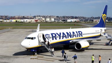 Avión de Ryanair. Aeropuerto de Santander