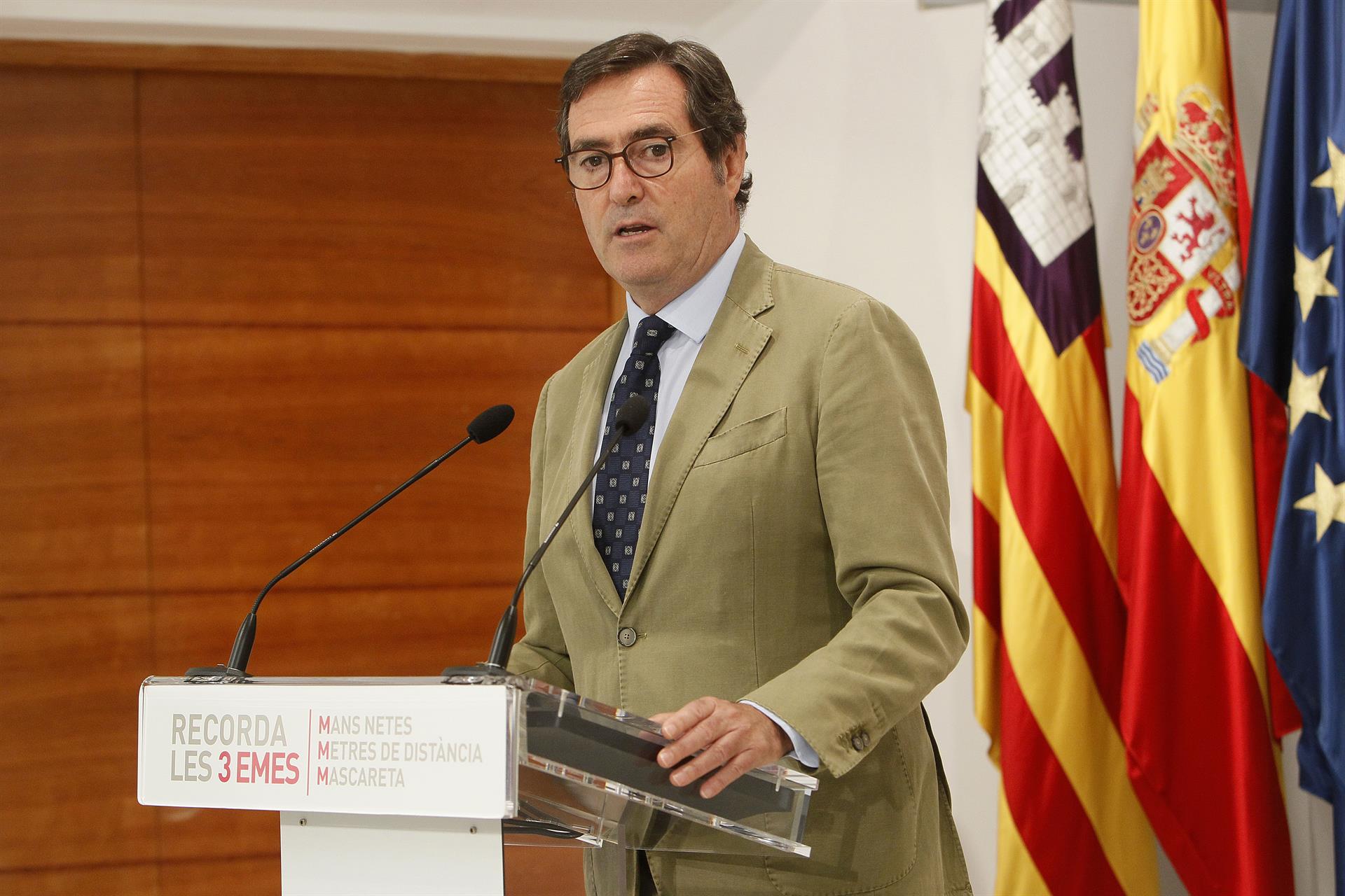 El presidente de la CEOE, Antonio Garamendi - Isaac Buj - Europa Press